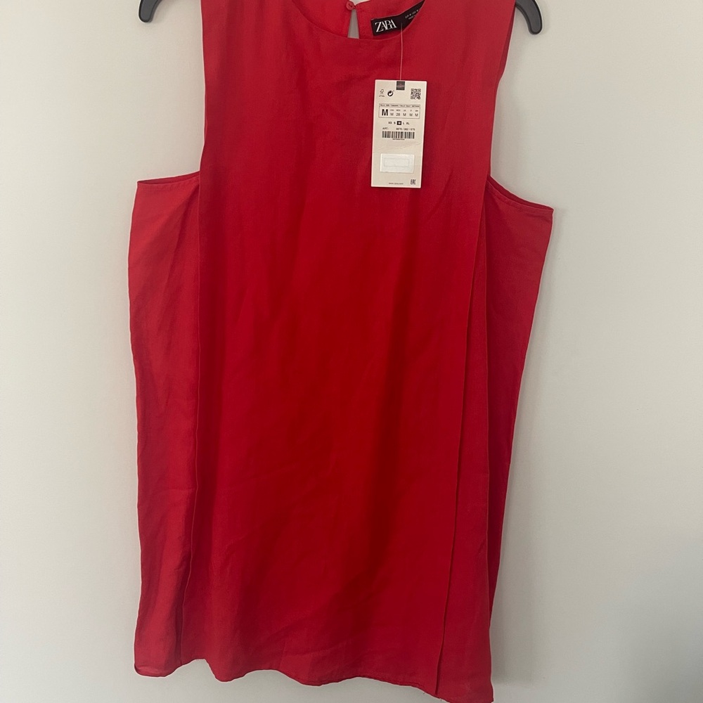 Zara Red Sleeveless Mini Dress
